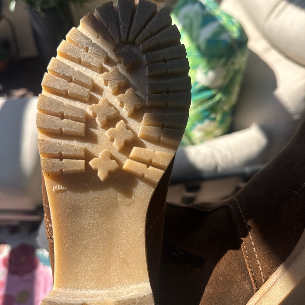 Overland Brown Suede Ankle Booties with Lug Sole